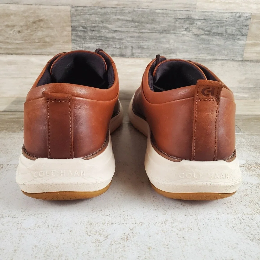 Cole Haan Grand+ Ultra Oxford Shoes Mens Sz 11 M British Tan Ivory Leather Lace